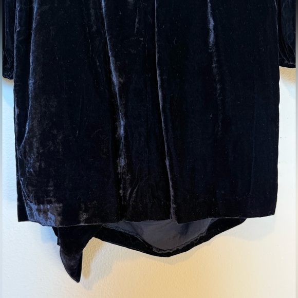 RHODE Womens Zadie Velvet Cut Out Puff Sleeve Mini Dress Black NWT Size 6 - Picture 4 of 12